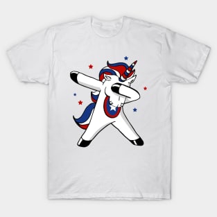 USA Dabbing Unicorn T-Shirt